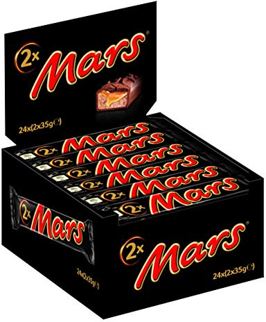Mars Schokoriegel Karamell Schokolade 24 Doppelriegel Box (24 x ) 70g | Zartschmelzende Milchschokolade mit weichem Nougat und cremigem Karamell — die Vorratsbox fürs Büro