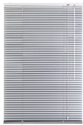 Lichtblick Aluminium Jalousie, Alu-Jalousie mit Klemmträgern und Wandmontageclips für Fenster und Türen Silber,100 cm x 160 cm (B x L)