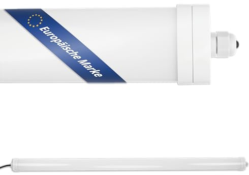 INNOVATE Feuchtraumleuchte LED 130cm 1 Stk. I Feuchtraumlampe IP65 4000K | LED Feuchtraumleuchte LED Deckenleuchte 36W I Werkstattlampe Kellerlampe IK08 Werkstatt Wannenleuchte Feuchtraumlampe 3600lm