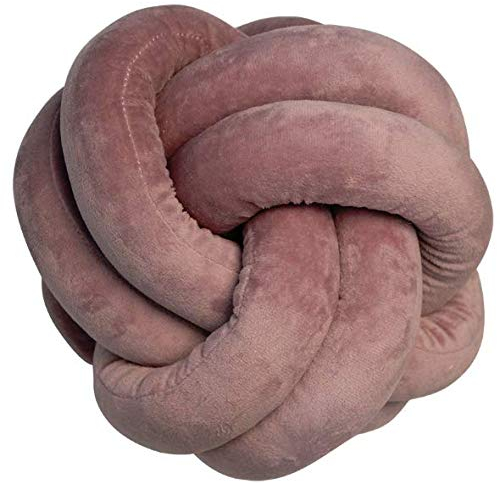 SZETOSY Knoten-Ball-Kissen - Knoten-Ball-Kissen-handgemachtes -Plüschtier-dekoratives Wurfs-für Schlafzimmer-Sofa-Auto-Büro-Spielraum 25x25CM Purpur