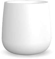 MOOVERE Macetero de Color Opaco Polietileno, legero, Resistente, para Plantas y Flores (40cm, Blanco)