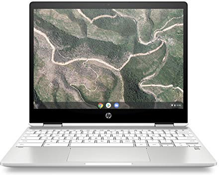HP Chromebook x360 12b-ca0000sf - Computer ultra convertibile e touch da 12 HD (Intel Celeron, RAM 4 GB, eMMC 32 GB, AZERTY, ChromeOS)