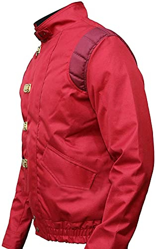 Letterman Akira Kaneda Veste bomber légère en coton pour homme avec logo capsule Rouge, Coton, XS