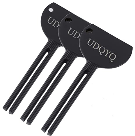 UDQYQ 3 Pieces Tube Squeezer, Stainless Steel Tube Squeezer, Metal Toothpaste Squeezer, Tube Dispenser, Save Toothpaste, Creams, Paint, Ointment, no More Mess and Waste. (Matte Black)