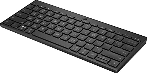 HP Teclado Bluetooth - QWERTZ - Multi-Dispositivo - Blanco Negro - Teclado Inalámbrico - Compacto