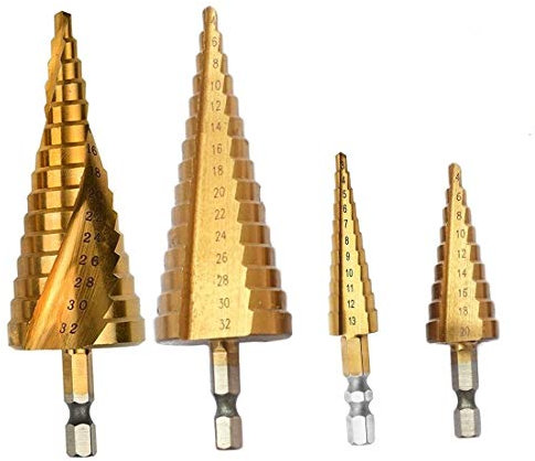 Tools HSS Titan Sechskantschaft Stufenbohrer 3-13/3-12/4-20/4-32 mm Schritt Kegel Schneidwerkzeug aus Stahl Holzbearbeitung Bohren Metall Set Alles Neue nie benutzt (Color : 3 13mm)