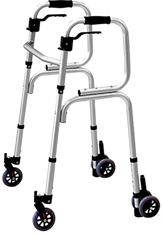 CEEBUS Leichtgewicht Faltbarer Rollator, Stehaufmännchen mit Armlehne, höhenverstellbare Gehhilfe mit 4 Rädern, für große Erwachsene, Senioren und Menschen mit Behinderungen