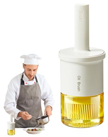 Dispensador de aceite de cocina - Olla de almacenamiento de aceite de cocina portátil 2 en 1,Accesorios de utensilios de cocina para tortitas, cocina, asar, freír, freidora de aire Bseid