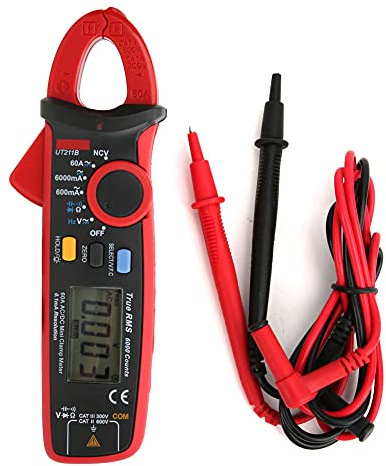 Mini Clamp Meter, True RMS AC DC Current Voltage Resistance NCV VFC Tester for Automotive Solar ABS Portable 1 Pack