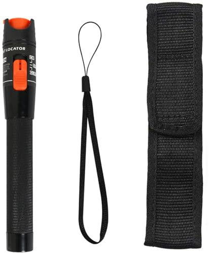 Osairous Localizzatore di Guasto Visivo, 10mW 10KM Tester di Cavo a Fibra Ottica Universale da 2.5 mm Adattatore da SC/FC/ST per Cavi di Rete, Ingegneria a Fibra Ottica