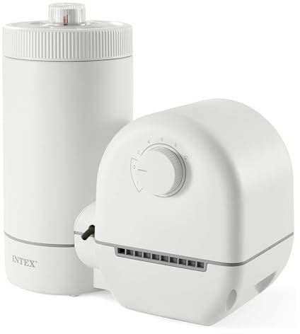INTEX C1500 Cartridge Filter Pump for AGP: 1500 GPH Pump Flow Rate - Cartridge Gauge Indicator - HydroAeration Technology - Includes Type A Filter Cartridge - Turnover Rate/System Flow 1180 GPH