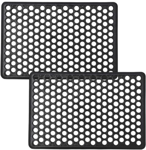 Pro Home Rubber Door Mat 40x60cm – Non-Slip Door Mats Outdoor with Water Drainage and Grip Base – Outdoor Mat for Wet Weather, Heavy Dirt, Garden Entrances, Porch or Garage (Pack of 2)