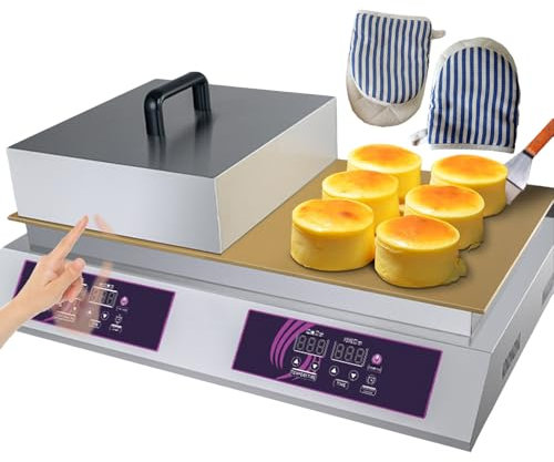 QUSYZD Crêpière électrique Professionnelle antiadhésive | Crêpière électrique avec Couvercle et cuillère en Acier Inoxydable | Crêpière à Double tête | Contrôle de la température 60-240 °C,