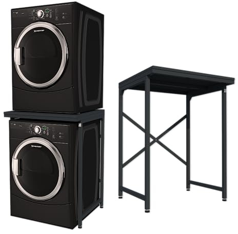 Norvic® Handy Stand – Freestanding Worktop & Washing Machine Stand | Multi-Purpose Appliance Stacking Kit & Laundry Pedestal for Garage, Utility Room, or Kitchen – 500KG Steel Frame