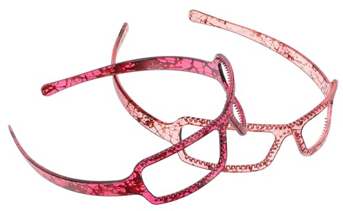 NULYLU Bandeaux pour Cheveux Femme de Lunettes 2 Pièces en PC Extensibles et Polyvalents pour Maquillage et Lavage du Visage, Style Mode et Mignon