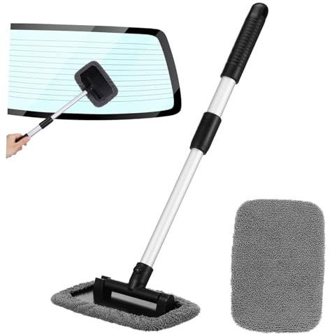 GLEAVI 1Set Detergente per Parabrezza con Estensibile per Pulizia Auto e Finestrini Cuscinetti Lavabili e Impugnatura per Uso