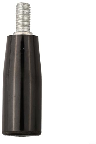 Zilimontt Poignée de volant rotative M6/M8/M10 avec tige filetée mâle, bouton tournant en plastique noir et métal pour fraiseuse, tour, meuleuse, équipement industriel (M8 x 50)