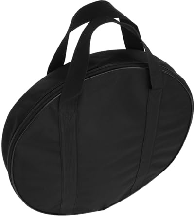 SWETRACE Funda Pandereta Portátil de Tela Oxford Negra Cremallera Resistente al Óxido para Guardar y Proteger Gongs y Platillos en Transporte