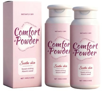 Comfort Powder, Selbstvertrauen und Dieses Talkumfreie Körperpuder Absorbiert Schweiß, Verhindert den Ganzen Tag über Scheuern, Ganzkörperpflege für Frauen (2)