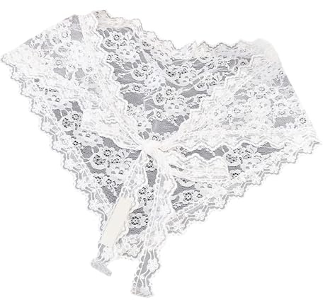 Bandana de encaje para niñas, pañuelo bordado de balletcore, bufanda de cadera, turbante, accesorios de fotos de ballet, adorno de cintura de encaje desmontable, blanco, Talla única