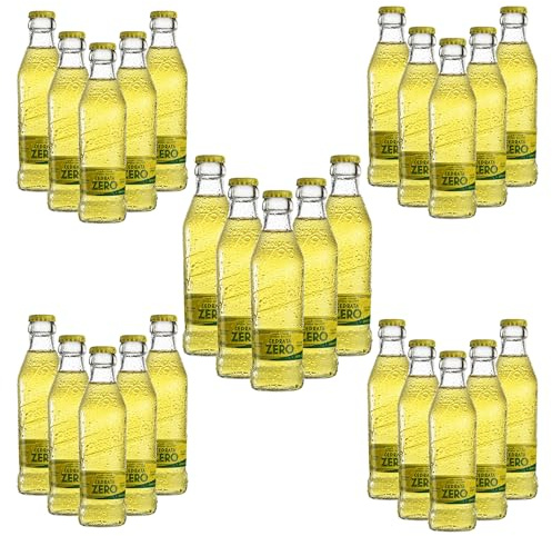 Tassoni Cedrata Zero Zuccheri in Bottiglietta in Vetro 18cl x 25 | Confezione da 25 Bottigliette in Vetro da 180ml