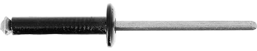 Restagraf - Rivets Épanouis Noirs pour Plaques d'Immatriculation - Diamètre 4 mm - Longueur 20 mm - Réf. 4716 - Sachet de 34, Noir