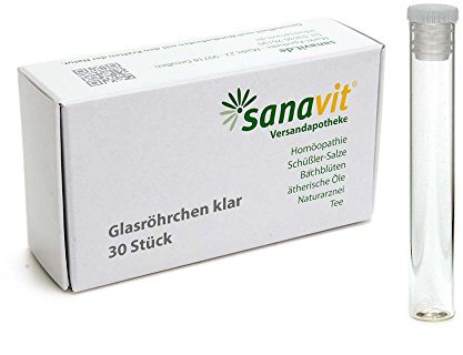 Sanavit Glasröhrchen klar – 30 Stück