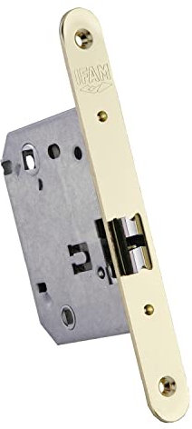 IFAM Picaporte para Puertas W170 RHL, Frente Redondo, Acabados en Latón, Entrada 70 mm, Cerradura Puerta Interior y Exterior, Seguridad, Antiganzúa, Cerrojo, Sistema Antirrobo, Pomo, Manivela, Cierre