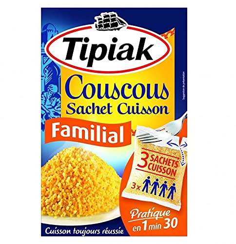 Tipiak Couscous Sachet Cuisson Format Familial par 3 Sachets de 330g (lot de 4)