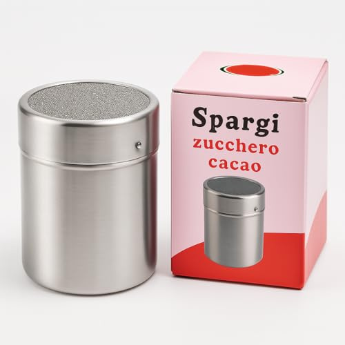 Graziano, Spargicacao e Zucchero Acciaio Inox 7x9cm - Professionale, Per Dolci e Decorazioni