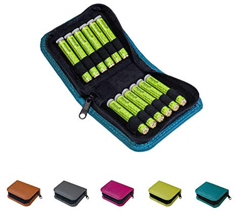 Homöopathische Taschenapotheke, Globuli-Tasche zum Buch Quickfinder Homöopathie für Kinder (GU) von Dr. Markus Wiesenauer, gefüllt mit 12 Globuli-Röhrchen (Glas), aus echtem Leder (petrol-blau)