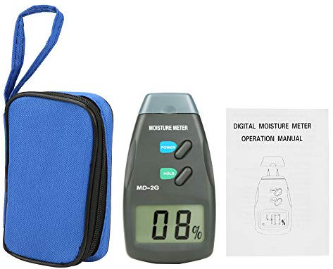 Hygrometer Feuchtigkeitsdetektor Holzfeuchtemessgerät LCD Display Holzprüfer 2 polige Luftfeuchtigkeit zur genauen Messung des Wasseranteils im Brennholz für