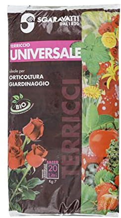 Terriccio Universale Ammendante, Ammendante Torboso Composto Biologioco, 20 Litri, 7 Kg