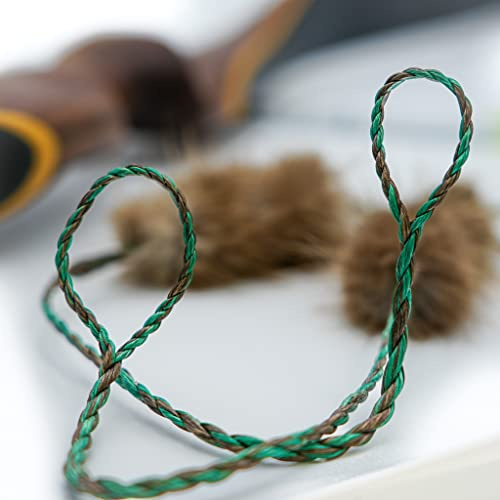 Shatterproof Archery Camo Hunting Bowstrring for recurve and longbows with Beaver String silencers Installed (58 (Beaver) Acutal Bowstring Length)