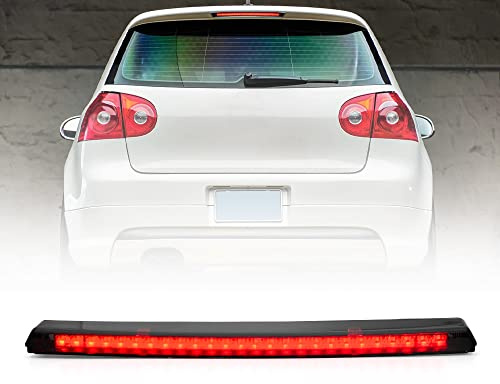 NSLUMO dritte LED-Bremsleuchte für V/W Golf MK5 GTI R32 Passat B6 Polo MK4 | GTI schwarzes Glas hochgesetzte mittlere Bremsleuchte CHMSL SMD-LED-Chips 2K0945087C 2K0945087G 2004-2008 V/W Golf V GTI