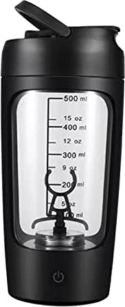 Colcolo Shaker Protéine Électrique 650ml Bouteilles Mélangeur Puissant Rechargeable Shaker Tasses Mélangeur Tasse pour Lait Milkshakes Voyage En Plein Air, noir