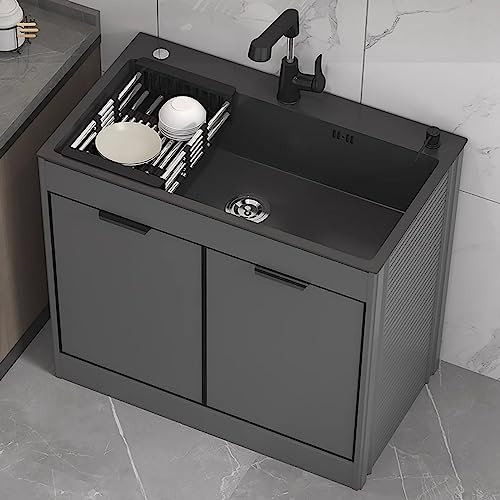 Giardino da Esterno Lavando Lavello，Lavello Cucina Commerciale，Lavabo Indipendente della Mano della Lavanderia，Adatto A Cucina, Ristorante, Esterno, Garage, Giardino, Bar (Size : 80x45cm)