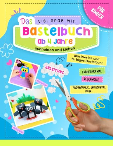 Bastelbuch ab 4 Jahre: Kreative Kunst für kleine Entdecker, nach dem Schneiden und Kleben erhält man wunderschöne dreidimensionale Figuren.