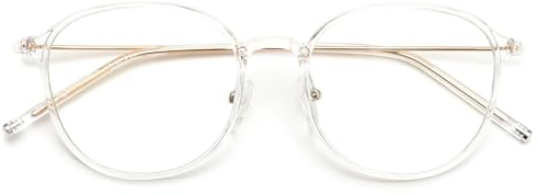 KOOSUFA Mode Blaulichtfilter Brille Ultra Licht TR90 Dünne Brillengestelle Damen Herren Anti Blaulicht Brillen Ohne Sehstärke Computerbrille Gaming Brille mit Etui Durchsichtig