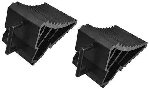 Zeiwohndc Solide robuste Gummi-Radkeile 2 Packungen Radstopper für Auto, Reise, Anhänger, Wohnmobile und LKW, 20,3 x 10,2 x 10,2 cm, Unterlegkeile für Wohnmobile, Anhänger, LKW, Auto