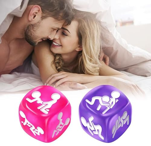 QUEEN'S STORY 2-teiliges Würfelspiel-Set, Sexstellungen für Paare Erotikwürfel Sexstellungen Lehrbuch für Paare Würfelspiel Männer Geschenke für Männer