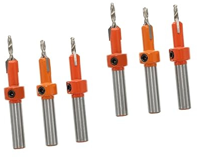HOMSFOU 6piezas Brocas De Avellanado y Chaflán Para Herramienta De Instalación De Tornillos Taladro De Para Carpintería y Proyectos De Bricolaje