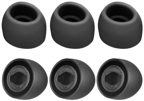 Lot de 3 Paires d'embouts en Silicone pour Samsung Galaxy Buds Pro, 3 Tailles,Tailles S/M/L, Antidérapants, Protection Contre la Poussière, Compatibles avec Étui de Chargement - Noir
