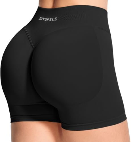 JOYSPELS Scrunch Butt Sport Gym Shorts Damen, V Förmige Bund Kurze Sporthose Damen Radlerhose High Waist Booty Shorts Po Push Up