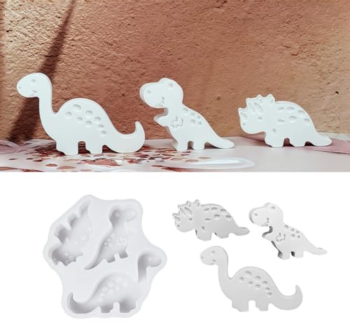 WIKIMO 3 Stück Silikonformen Gießformen für Dinosaurier, Gips zum Gießen für Tier, Epoxidharz Formen Raysin Sommer Gießformen DIY Handgefertigter