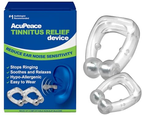 Tinnitus Relief Gerät,Tinnitus Relief für Klingelnde Ohren-Gerät,Gerät zum Stop Ohr Ringing,Ohrclips zur Linderung von Acuphen,Einfach zu Bedienen