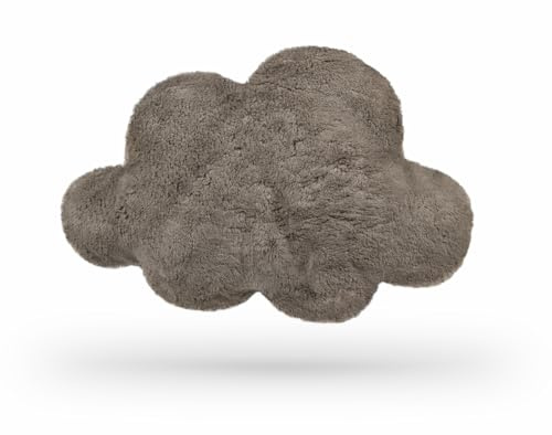 Senger Naturwelt Grand coussin douillet, nuage, gris - Compagnon douillet, convient à partir de 3 mois - Peluche certifiée GOTS avec coussin chauffant amovible pour chauffer ou refroidir