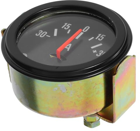 GRIRIW Amperometro Monitoraggio Preciso con Display a Lancetta Analogico 12v-24v Struttura in Metallo Colore Casuale per Automobili e Camion per Integrazione Cruscotto Veicolo