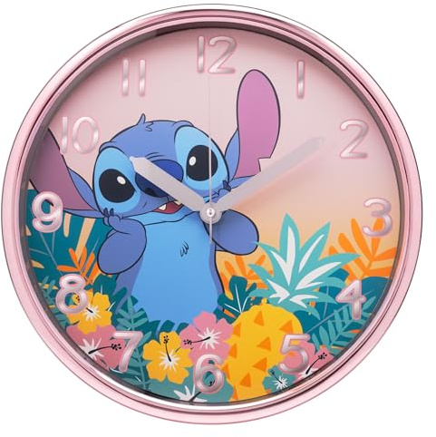 Disney Lilo & Stitch Round Wall Clock for Kids Bedroom