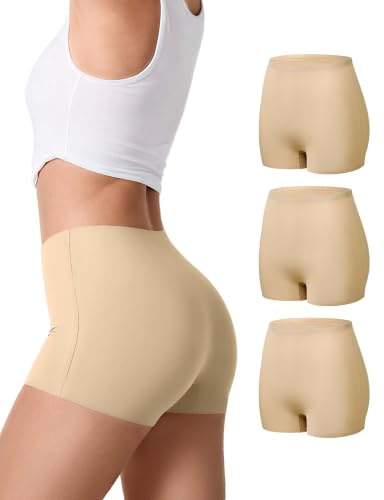 SHARICCA Boxershorts Damen Nahtlos Weich Unterhosen Damen Hohe Taille Radlerhose Hotpants Unterwäsche Boxershorts Seamless Mehrpack XS-XXL